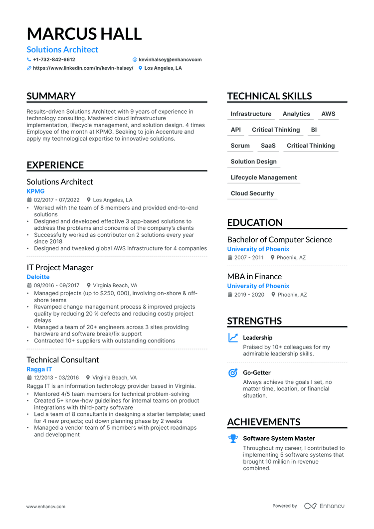 5 Accenture Resume Examples And Guide For 2024